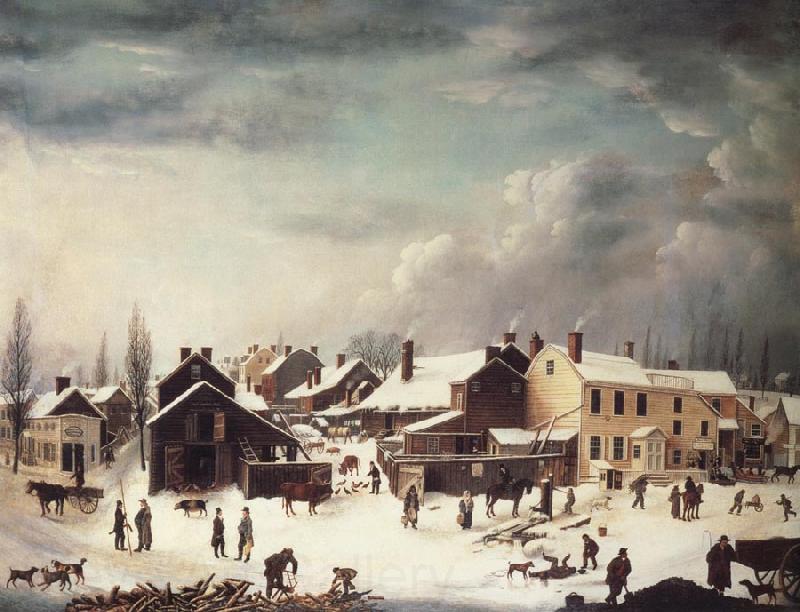 Francis Guy Winter Scene in Brooklyn Norge oil painting art